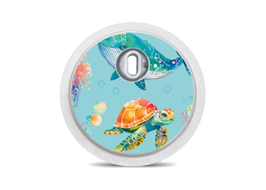 Sticker Freestyle libre capteur - animaux marins