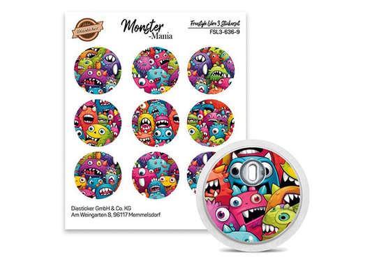 Sticker Freestyle libre capteur - monstres