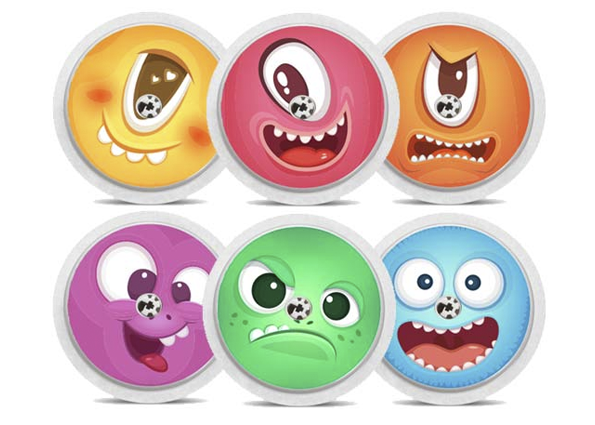 Sticker Freestyle libre capteur - monstres