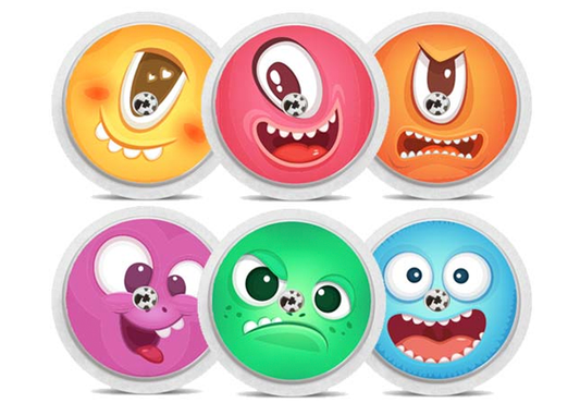 Sticker Freestyle libre capteur - monstres